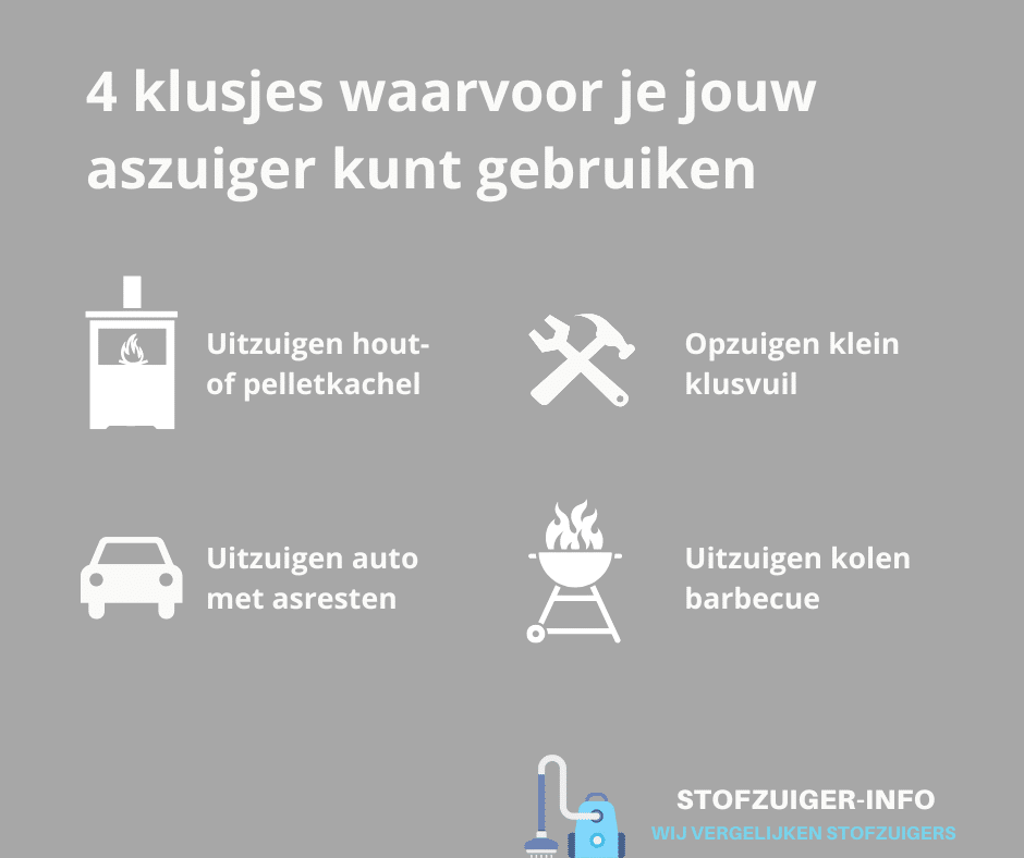 waarvoor asstofzuiger gebruiken